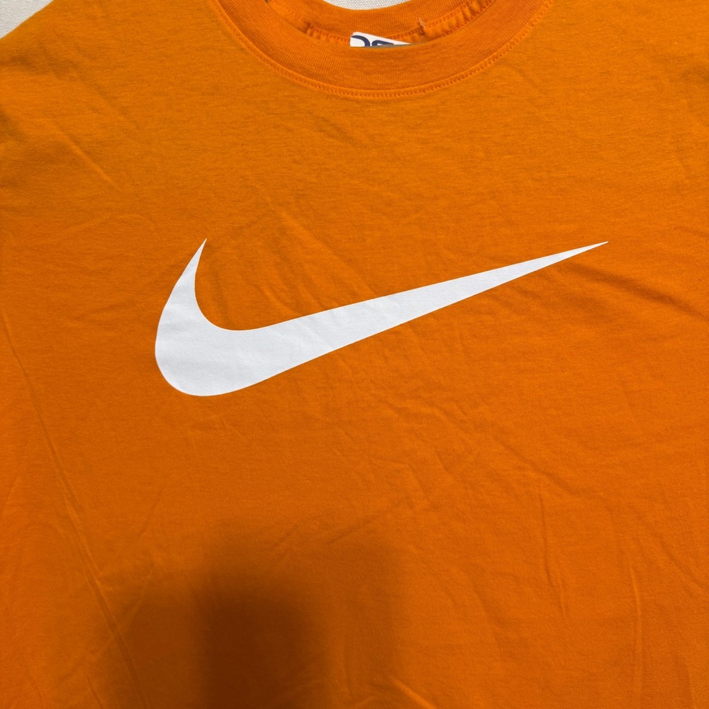 Nike Tee 2X Shirt. ORANGE Cotton UIsex - Picture 3 of 6
